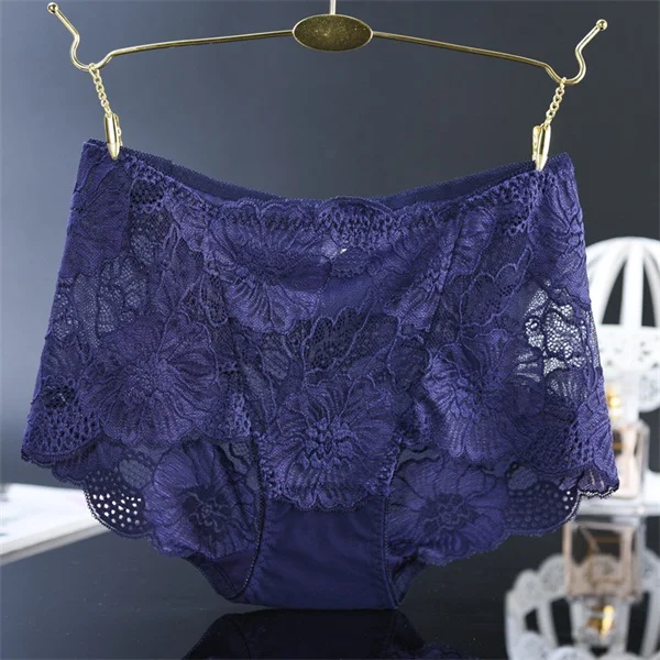 Blue Большие размеры,, женское нижнее белье, трусики, трусы для женщин, хипстерские трусы, сексуальное нижнее белье, кружевное хлопковое белье, большие размеры, горячая распродажа - Цвет: Blue