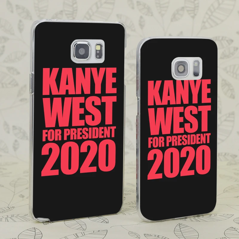 C0105 Kanye West For President Transparent Hard PC Case Cover Samsung Galaxy S 3 4 5 6 7 Mini Edge Plus Note 9 |