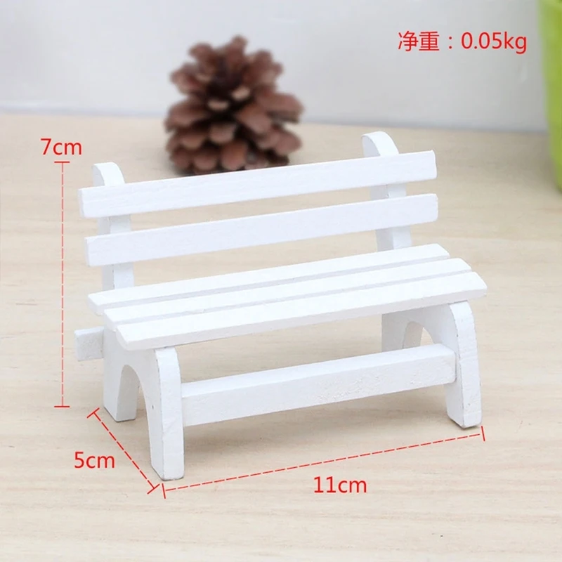 11*5,5*7 см белое маленькое украшение на стул DIY микро Ландшафтный реквизит миниатюрные скамейки реквизит для фотосессии украшения аксессуары для дома бонсай