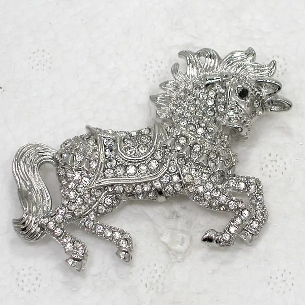 

Clear Rhinestone Horse brooch Pin Pendant C845 A