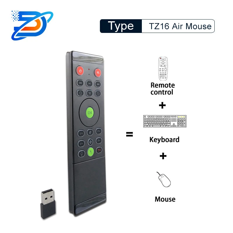Air mouse TZ16 2 4 ГГц Беспроводная клавиатура Сенсорная панель Ручной пульт