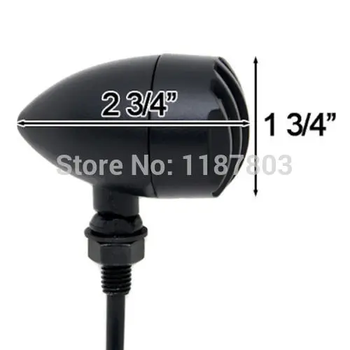 Металлическая пуля черная Янтарная лампа мотоциклетный указатель поворота