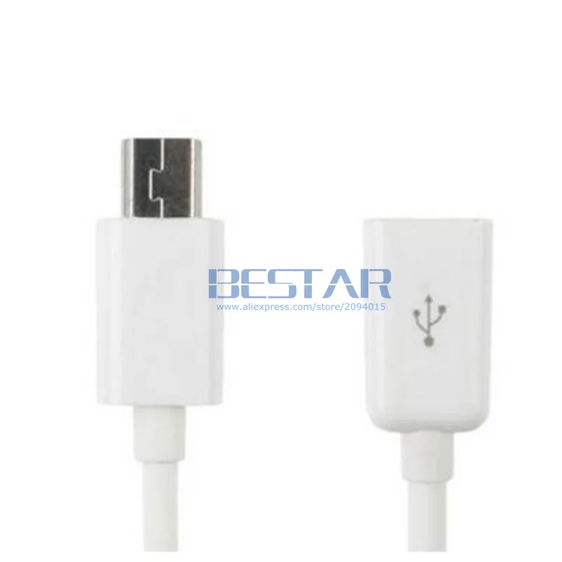 10 см чёрно белый USB 2 0 Mini B 5 контактный штекер к Micro гнездовой адаптер для передачи