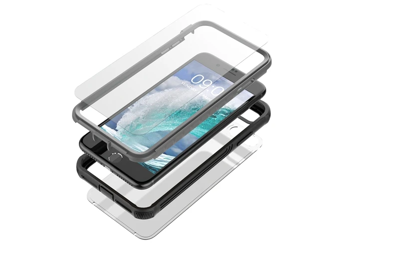 case for Iphone8plus 7plus 6p Full Protection Shockproof Clear Bumper Case Full-Body Rugged with Built-in Screen protector |