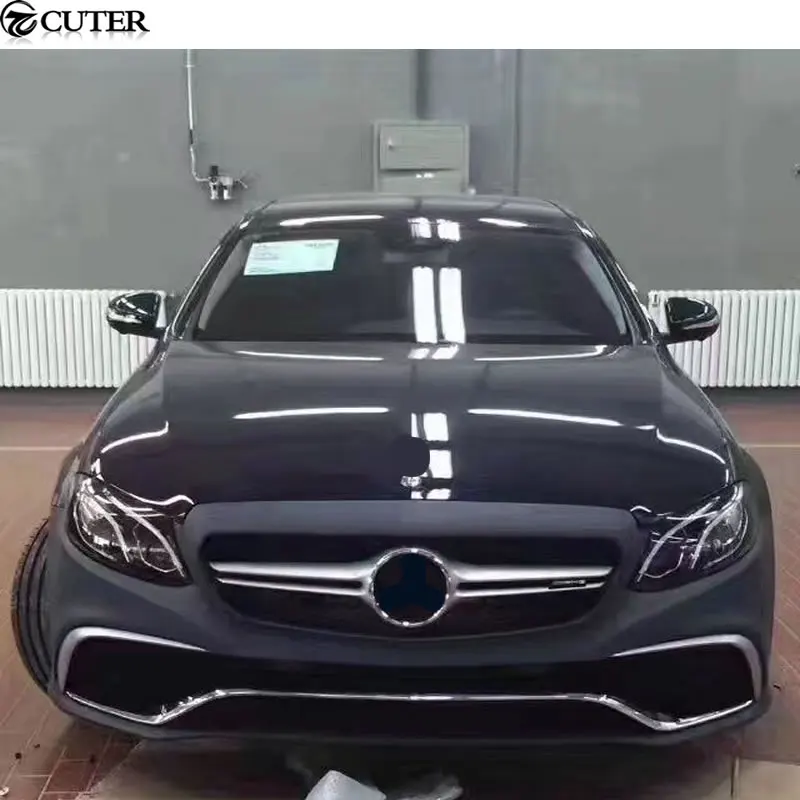 W213 E350 E63AMG стильный комплект кузова автомобиля PP Неокрашенный передний задний
