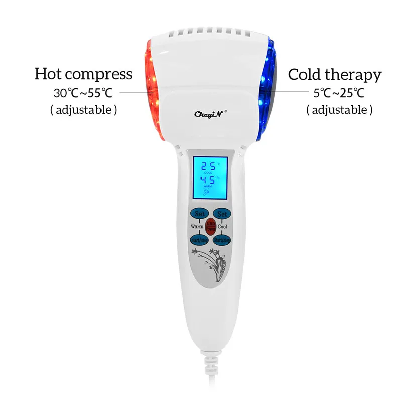 Горячий холодный молоток для ухода за лицом косметический массажер красный