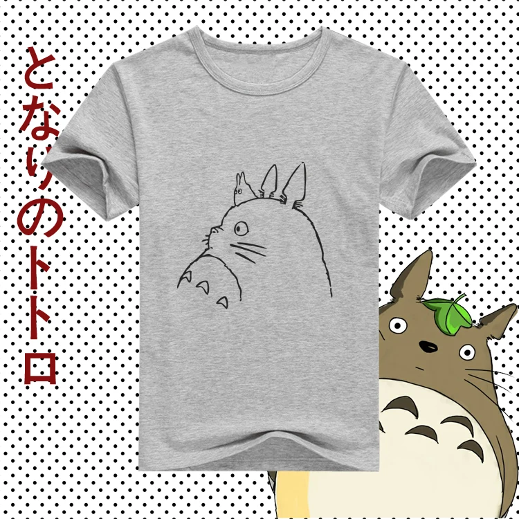 Новинка футболка Miyazaki Хаяо Тоторо Аниме Рисунок линии Мужская летний костюм с