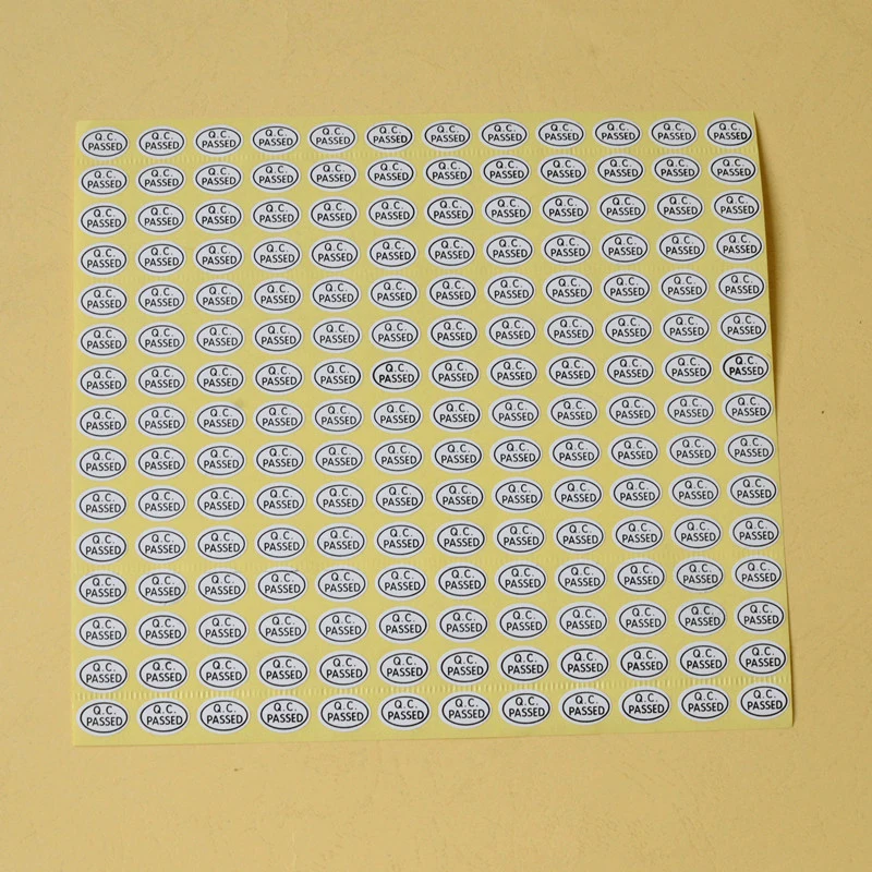 9x13 white ZGTGLAD 1 лист самоклеющиеся контроль качества пройденные наклейки этикетки для дома, школы, офиса поставка Лидер продаж - Цвет: 9x13 white