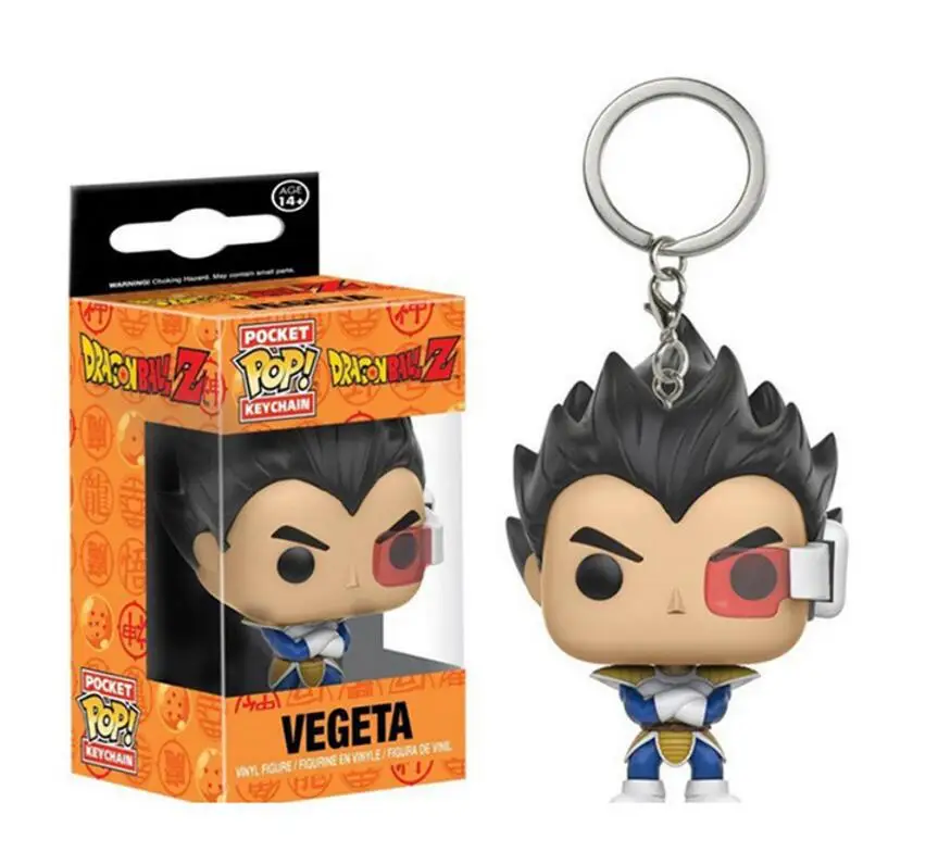vegeta Карманный брелок игрушка Dragon Ball Сон Гоку Вегета Наруто один кусок виниловые фигурки странные вещи Рик и Морти Карманный Брелок-открывалка - Цвет: vegeta