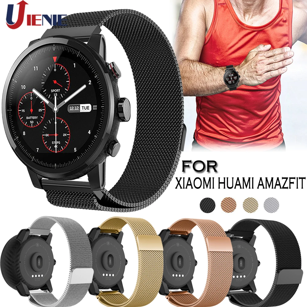 Ремешок из нержавеющей стали для часов Xiaomi Huami Amazfit Stratos 3 2 2S 22 мм браслет Samsung Gear S3