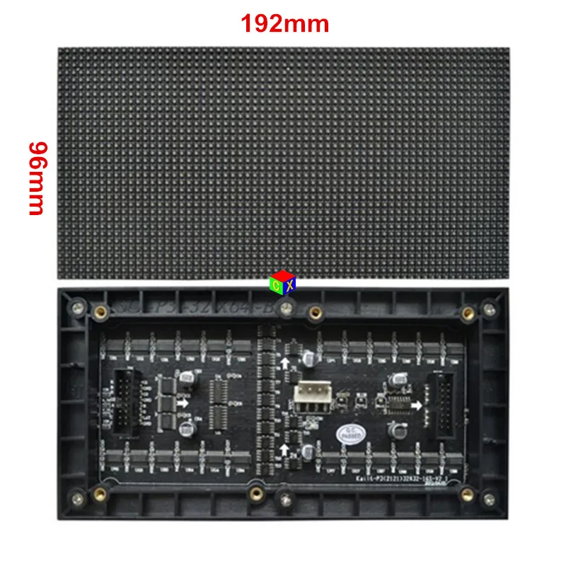 СВЕТОДИОДНЫЙ полноцветный модуль P3 для помещения SMD 192 мм x 96 64*32 пикселей 1/16