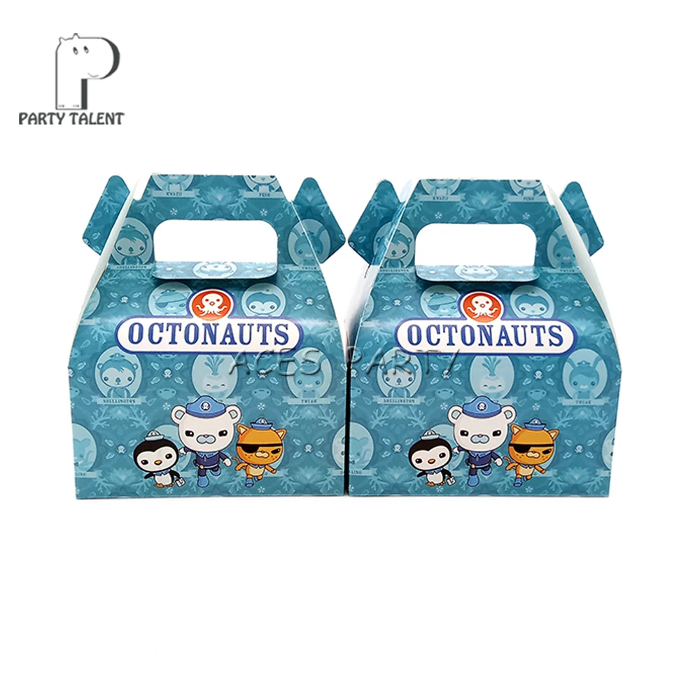 8 шт./лот коробка конфет торт подарок для детей Octonauts тема вечерние украшения