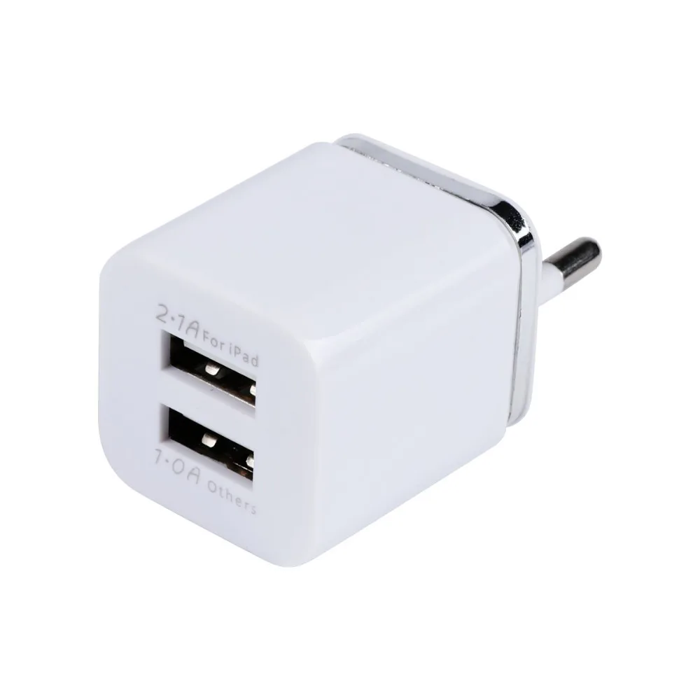 Зарядное устройство для мобильного телефона с двумя usb-портами 5V2.1A/1A EU US Plug