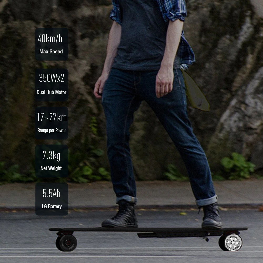 Koowheel 2-го поколения Ховерборд 4 колеса Электрический Лонгборд сменный двойной