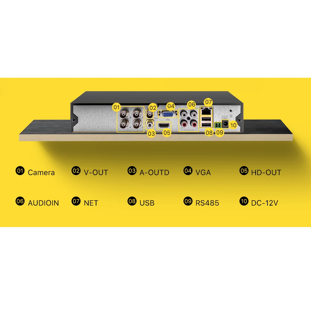 AKT1004TQ CCTV 4 канала AHD H.264 Hybrid DVR видеонаблюдения Системы 720 P купольная камера