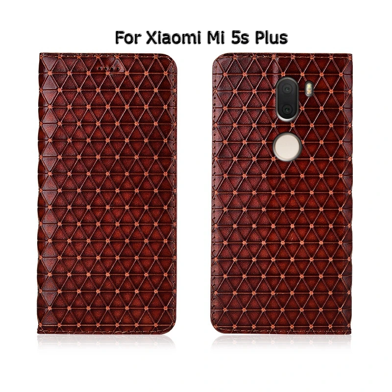 Мода Стенд флип чехол для телефона Xiaomi Mi 5 5C 5S плюс натуральная телячья кожа