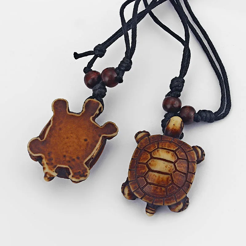 Оптовая продажа 6 шт. имитация кости яка полимерная коричневая черепаха подвески