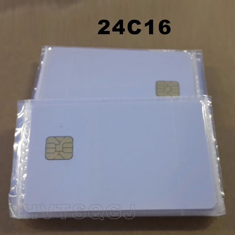 

50pcs/lot Free shipping new products blank contact plastic card with 24C16 chip