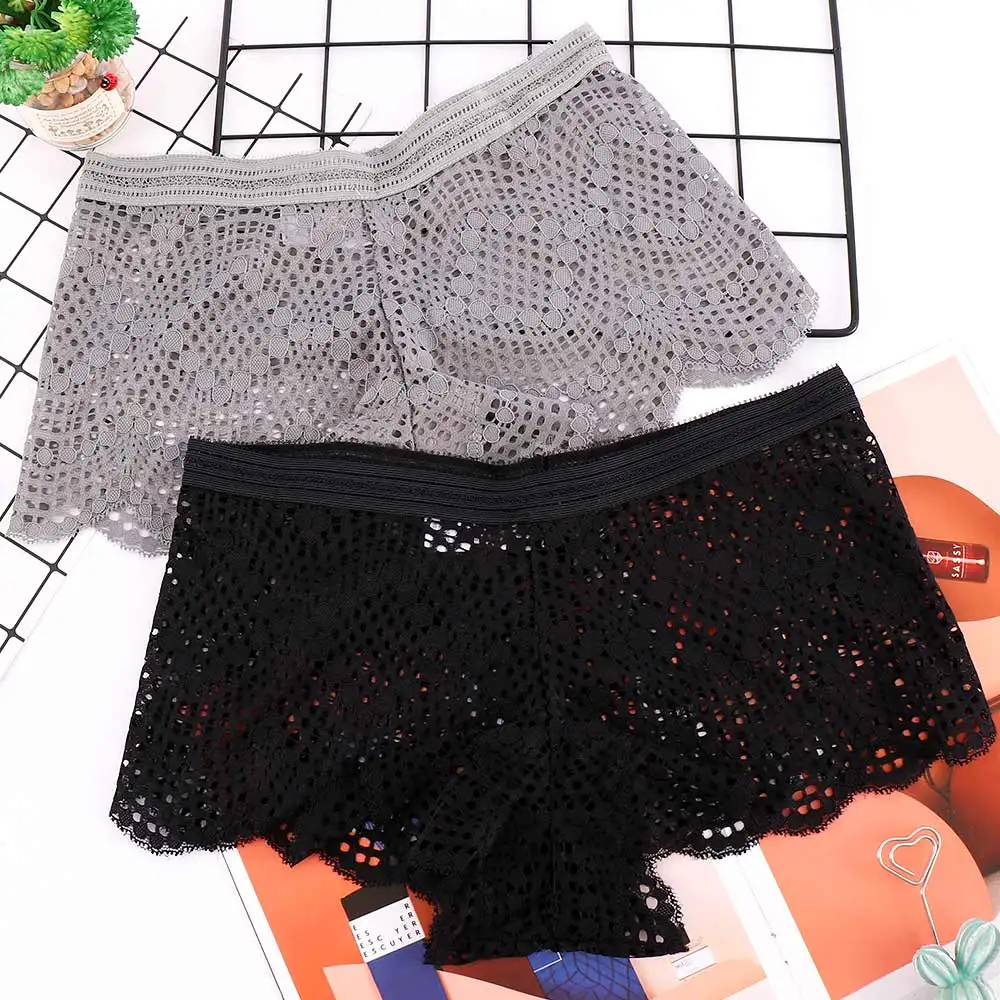 Летние кружевные ажурные трусики нижнее белье для женщин прозрачные удобные