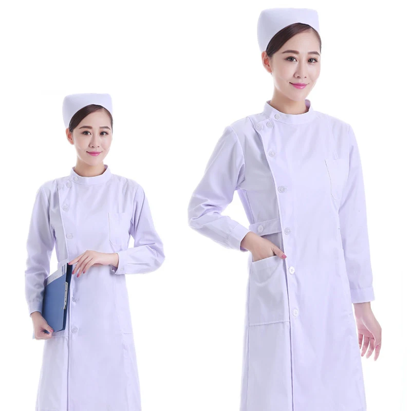 [Комплект] женское пальто с длинным рукавом и вырезом сбоку|lab coat|lab coat womenlong lab |