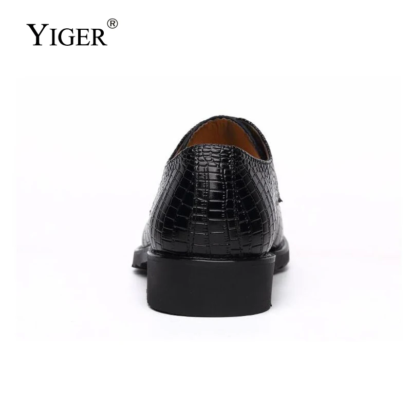 YIGER/Новинка Мужские модельные туфли мужские деловые из натуральной кожи