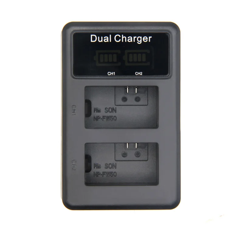 Зарядное устройство FW50 с ЖК-дисплеем и USB-портом для sony NP-FW50 NPFW50 | Электроника