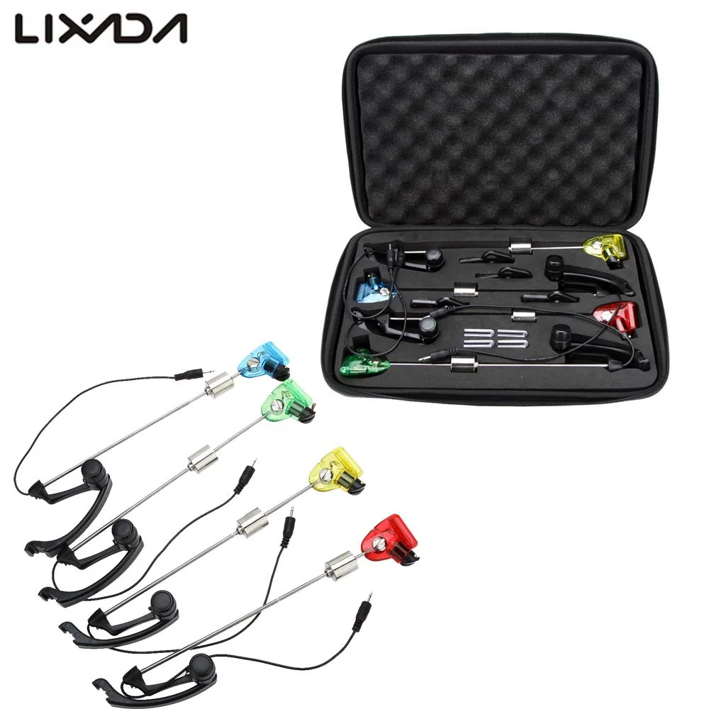 Lixada 4 шт./компл. светодиодсветодиодный Беспроводная рыболовная сигнализация