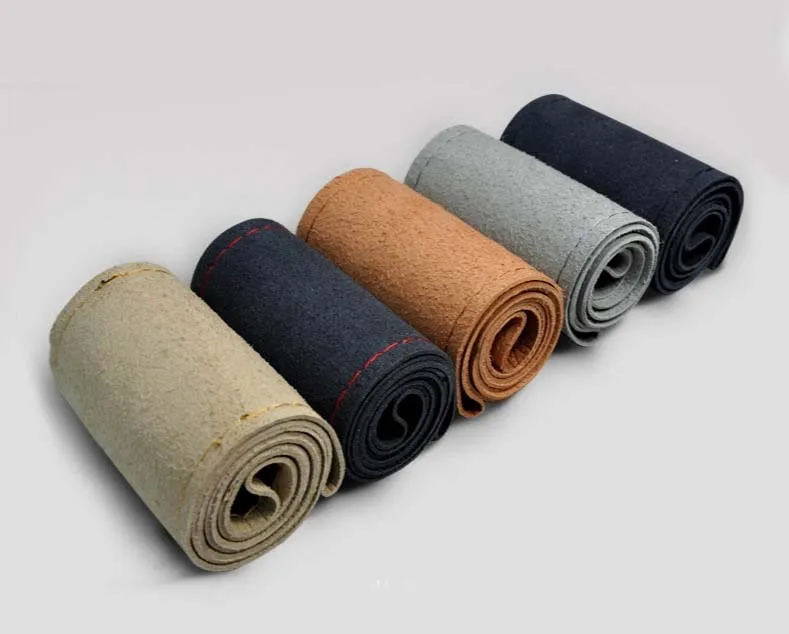 Воловья кожа Чехол рулевого колеса автомобиля DIY рулевое колесо гоночные Чехлы