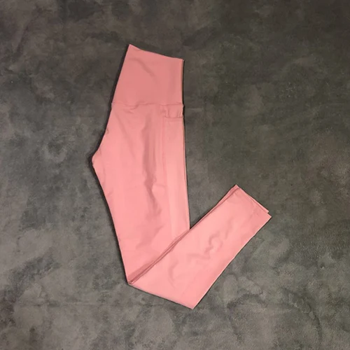 pink Женские штаны для йоги с высокой талией и карманами, утягивающие спортивные Леггинсы для фитнеса с эффектом пуш-ап, спортивные Леггинсы - Цвет: pink