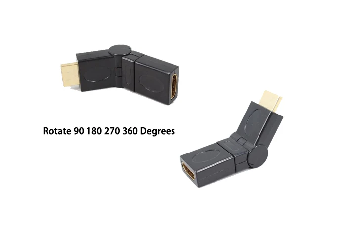 Переходник Dinto 1080P HDMI штекер гнездо Поворотный правый левый 90 180 270 360 градусов