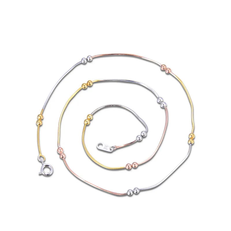 

YJL103 Новые Модные Аксессуары S925 Серебряный цвет 075 восьмиугольная змея 2,5 женские ювелирные изделия длинное ожерелье