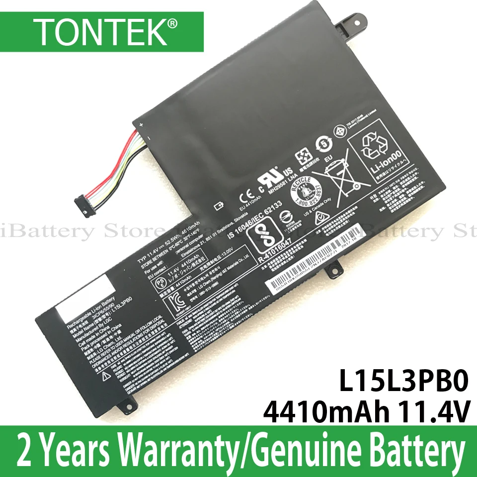 Подлинный L15M3PB0 L15L3PB0 Аккумулятор для Lenovo IdeaPad 320S 14IKB Flex 4 1470 1570 1480 Йога 510 14isk