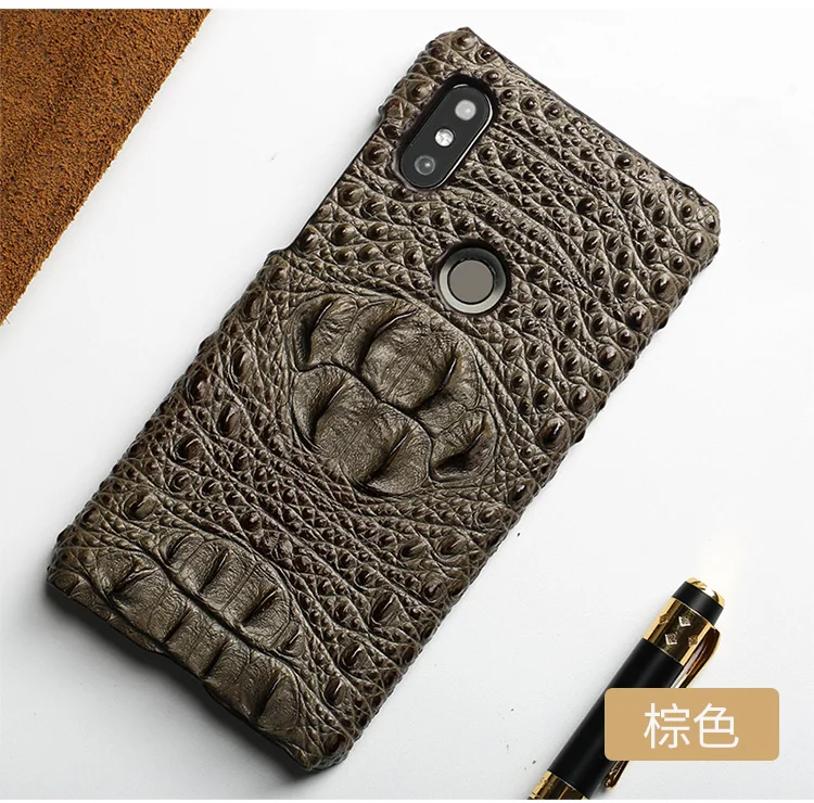 Оригинальные Теплые чехол для телефона для Xiaomi mi 9 mi 8 8lite F1 A2 A3 9t крокодила из натуральной кожи чехол для Red mi Y3 8 Note 7 Pro 5 плюс 4x 7A