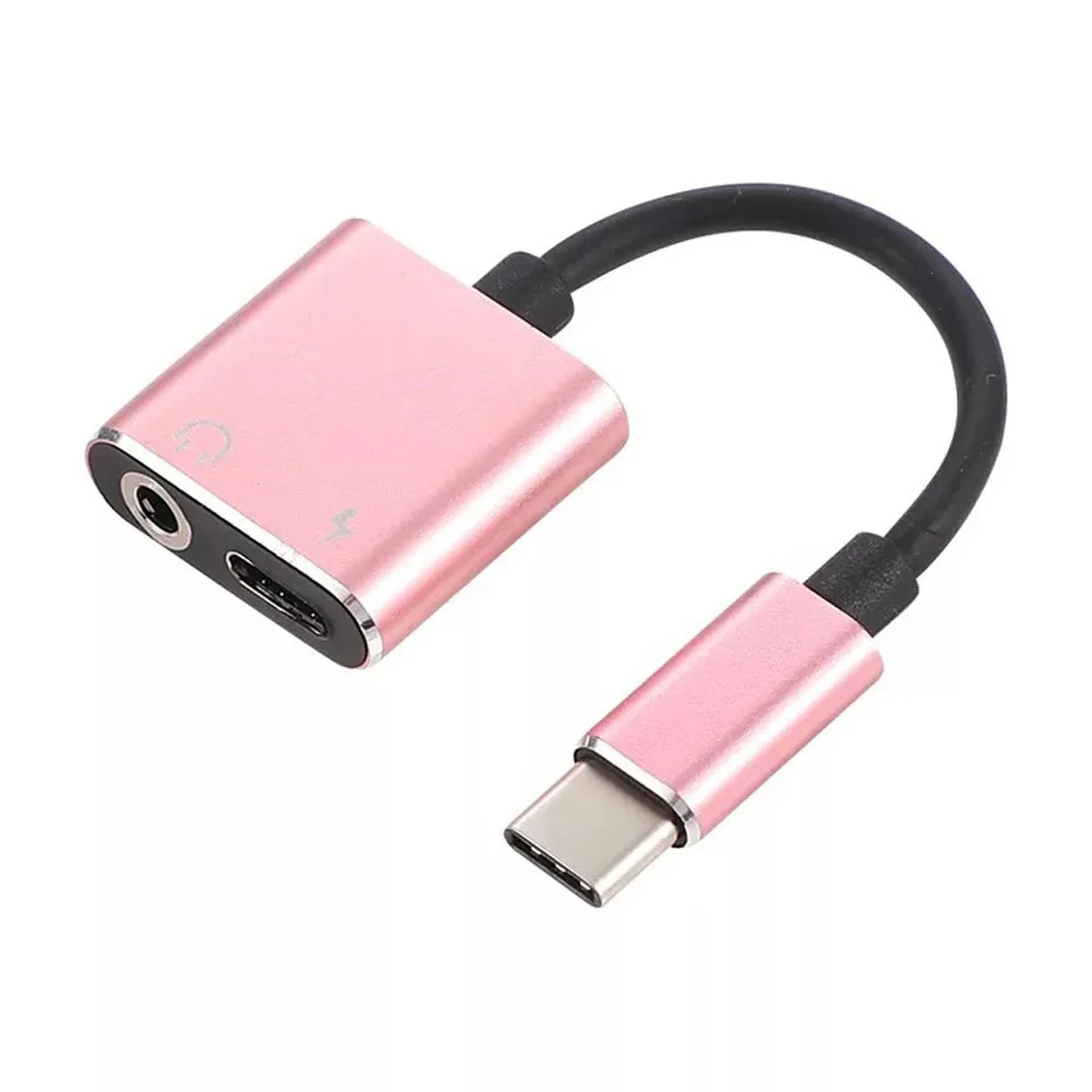 Адаптер для наушников 2 в 1 с USB Type C на разъем 3 5 мм зарядный кабель Aux аудио