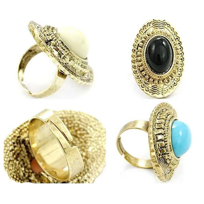 Золото клор Регулируемый Размеры Открытое кольцо в европейском и американском