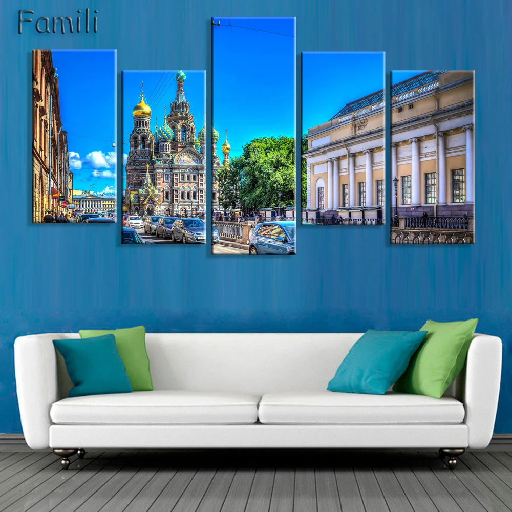 5 шт. для гостиной дома стены современное искусство украшение ткань постер России