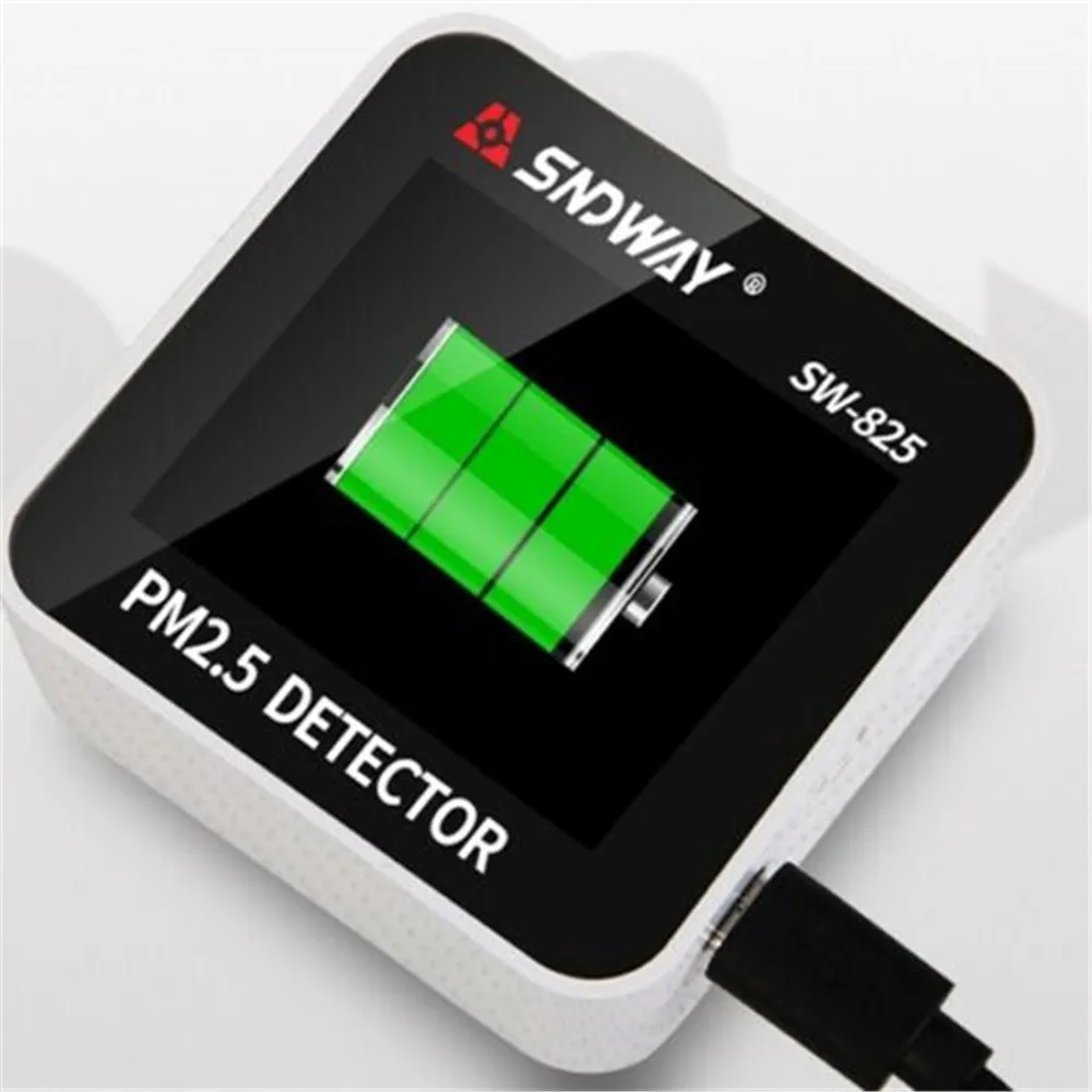 Перезаряжаемый цифровой монитор качества воздуха лазер PM2.5 детектор тестер