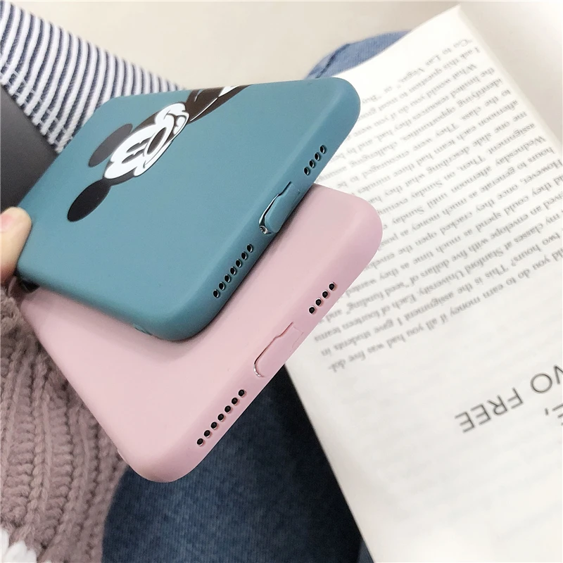 Чехол SUYACS с милой мультяшной мышкой для iPhone XS Max XR X 6 6S 7 8 Plus, чехол с полным покрытием, карамельный цвет, мягкая задняя крышка из ТПУ для телефона