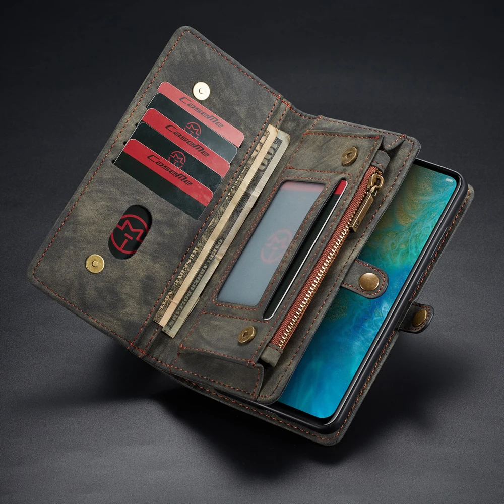 Роскошный чехол из искусственной кожи для Huawei P20 P30 Pro Lite чехлы Mate 20 с бумажником