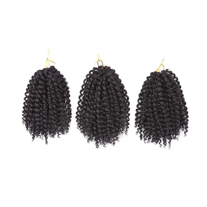 3 Bundles 90g 8 Virgin Brazilian Kinky Curly Hair Weave Human Extension | Красота и здоровье