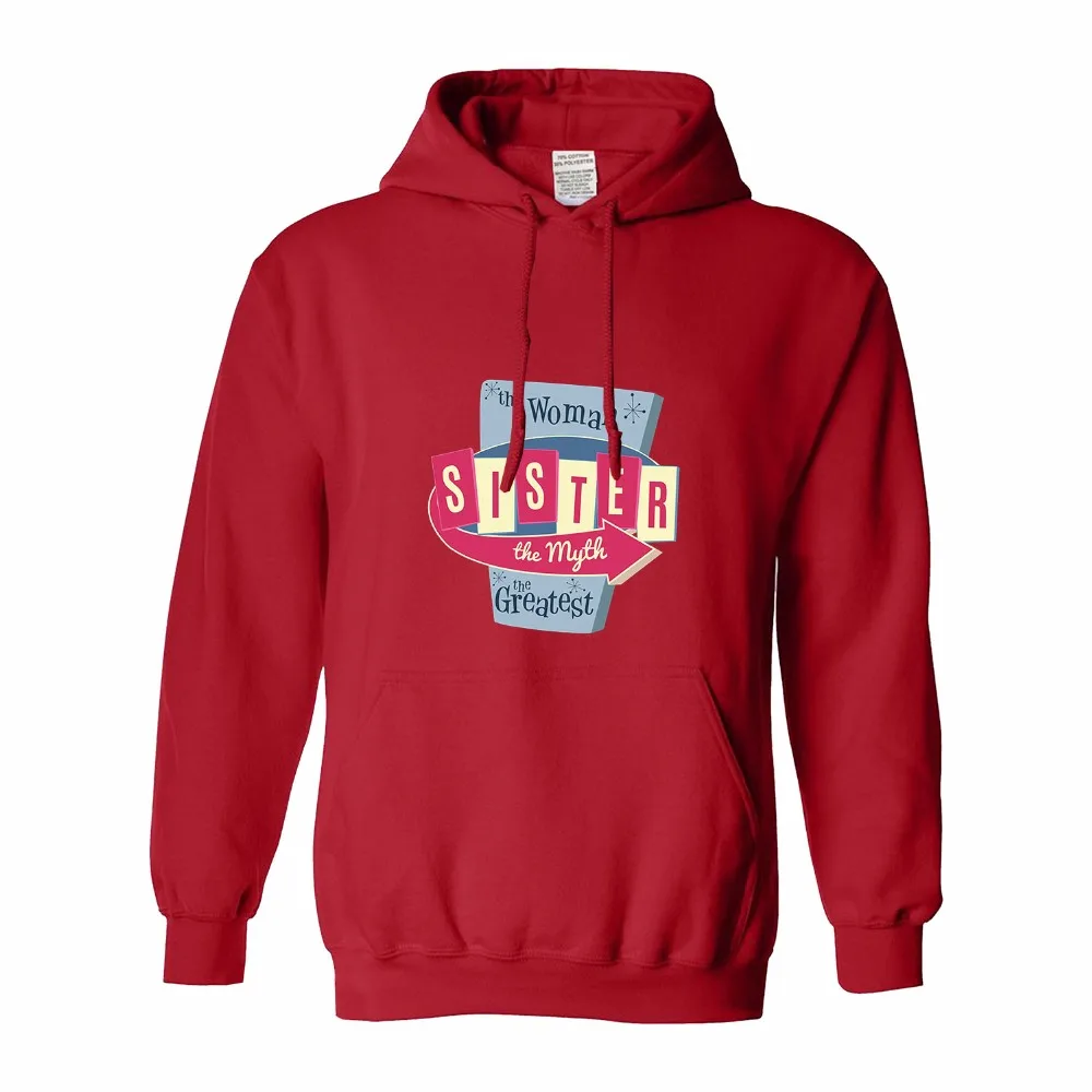 Сестра женщина миф наибольшее Премиум Crewneck человек худи|Мужские толстовки и