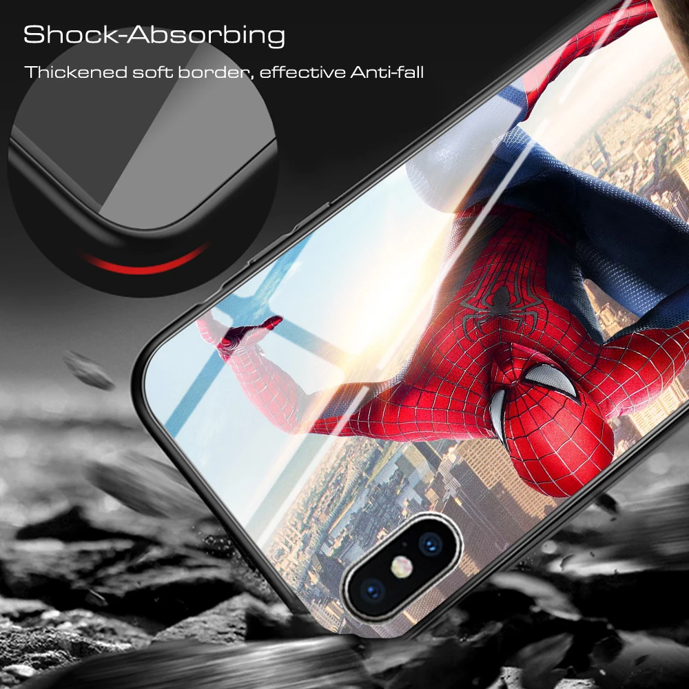 Стеклянный чехол super hero для huawei p20 p30 mate20 pro lite p20pro mate20pro p30pro с изображением Железного человека, противоударный чехол