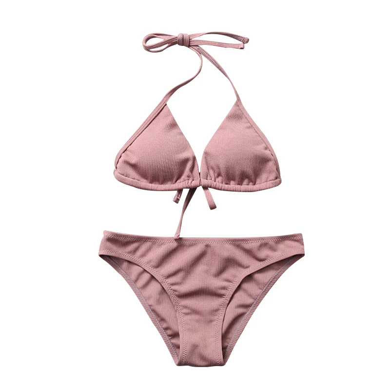 Сексуальный купальник бандаж Холтер бикини комплект из двух предметов пуш-ап