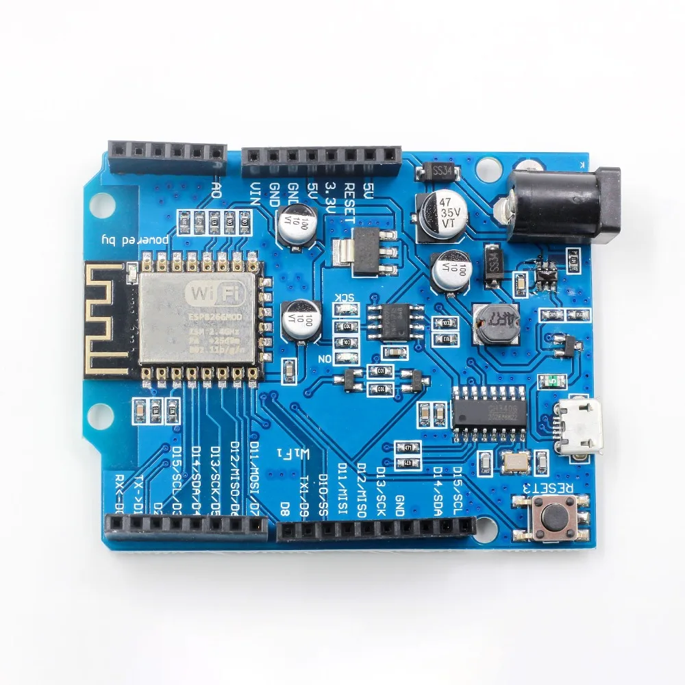 D1 CH340 CH340G Wi Fi макетная плата ESP8266 модуль IDE UNO R3 с микро USB 3 В 5 1 А для подключения к