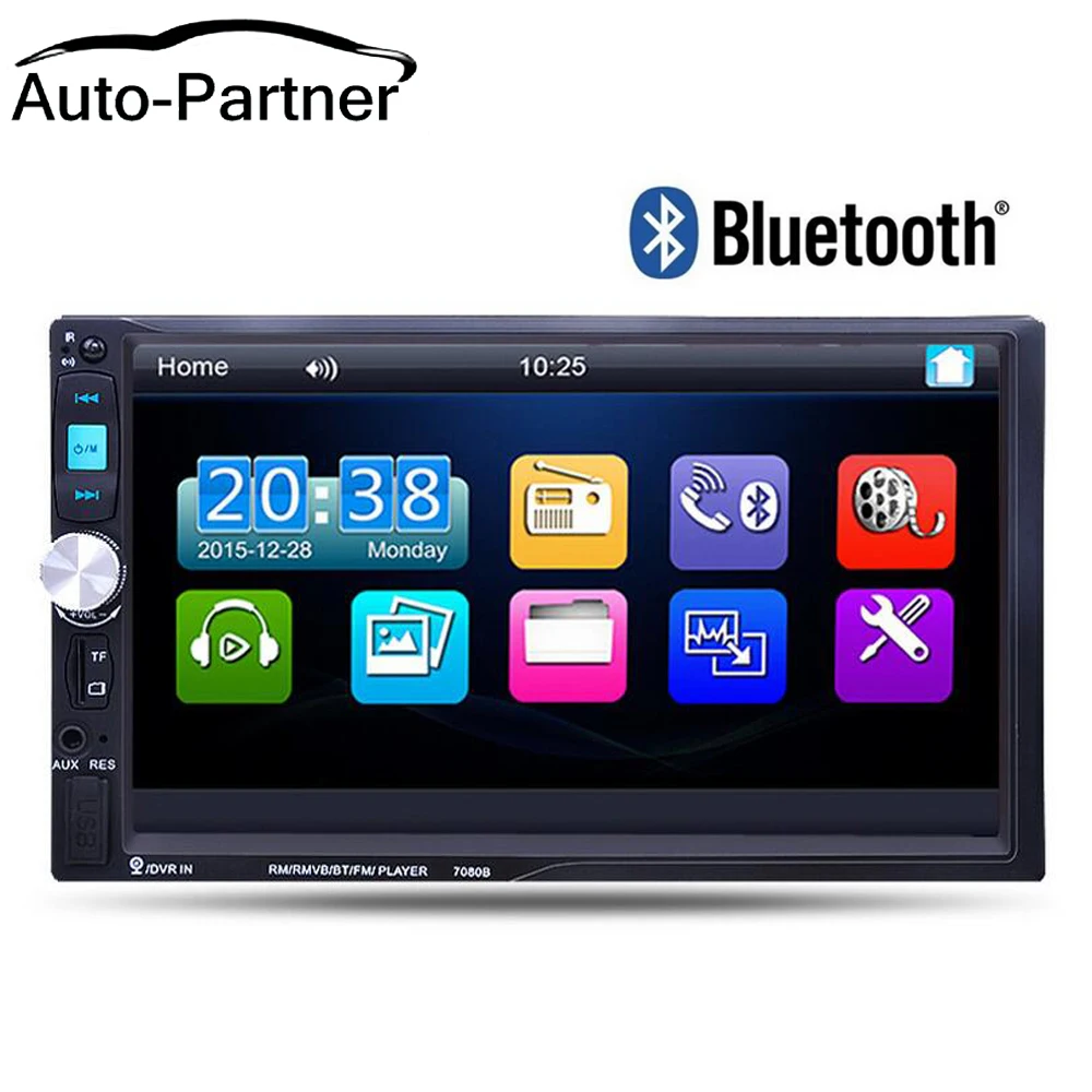 2 Din 7 ''автомобильный Радио плеер аудио стерео Bluetooth MP3 MP5 FM AUX несколько языков