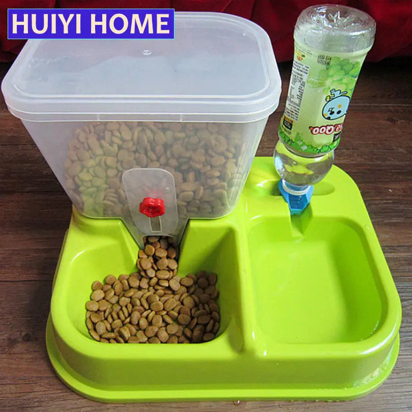 Huiyi Home большой регулируемый автоматическая кормушка для домашних животных питьевой фонтан для собак Диспенсер воды для миски для собак и кошек Еда блюдо ENI013