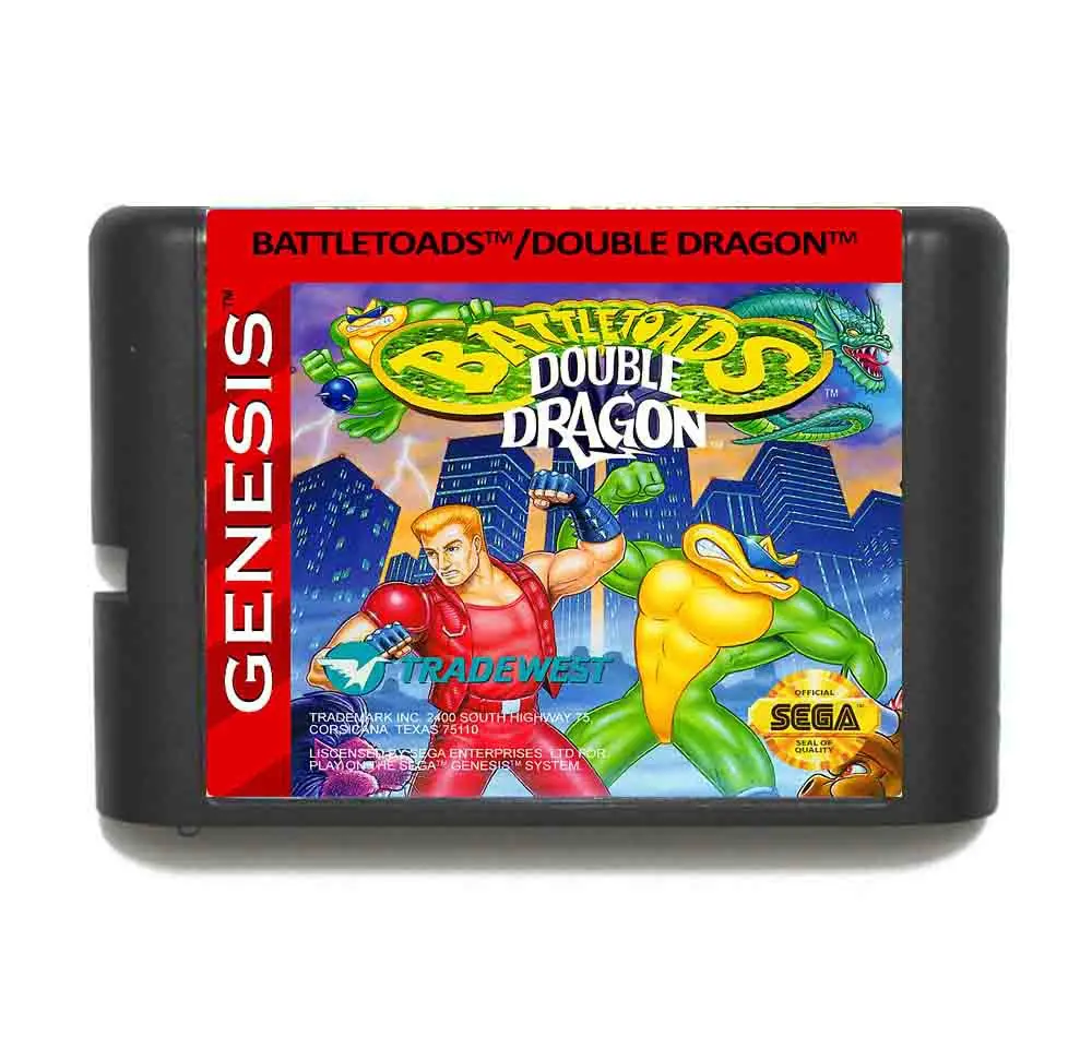 Battletoads и двойной дракон 16 бит MD игровая карта с коробкой для Sega Megadrive/Genesis|battletoads and