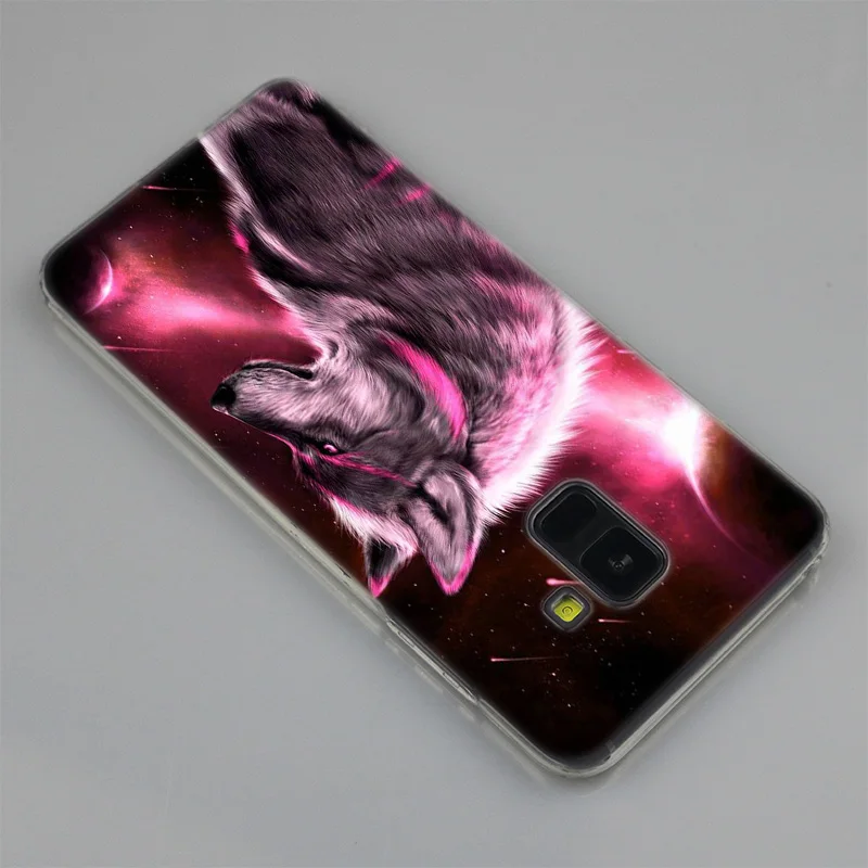 Горячая Распродажа волк искусство силиконовый чехол для Samsung Galaxy A50 A30 A10 A40 A6 A8