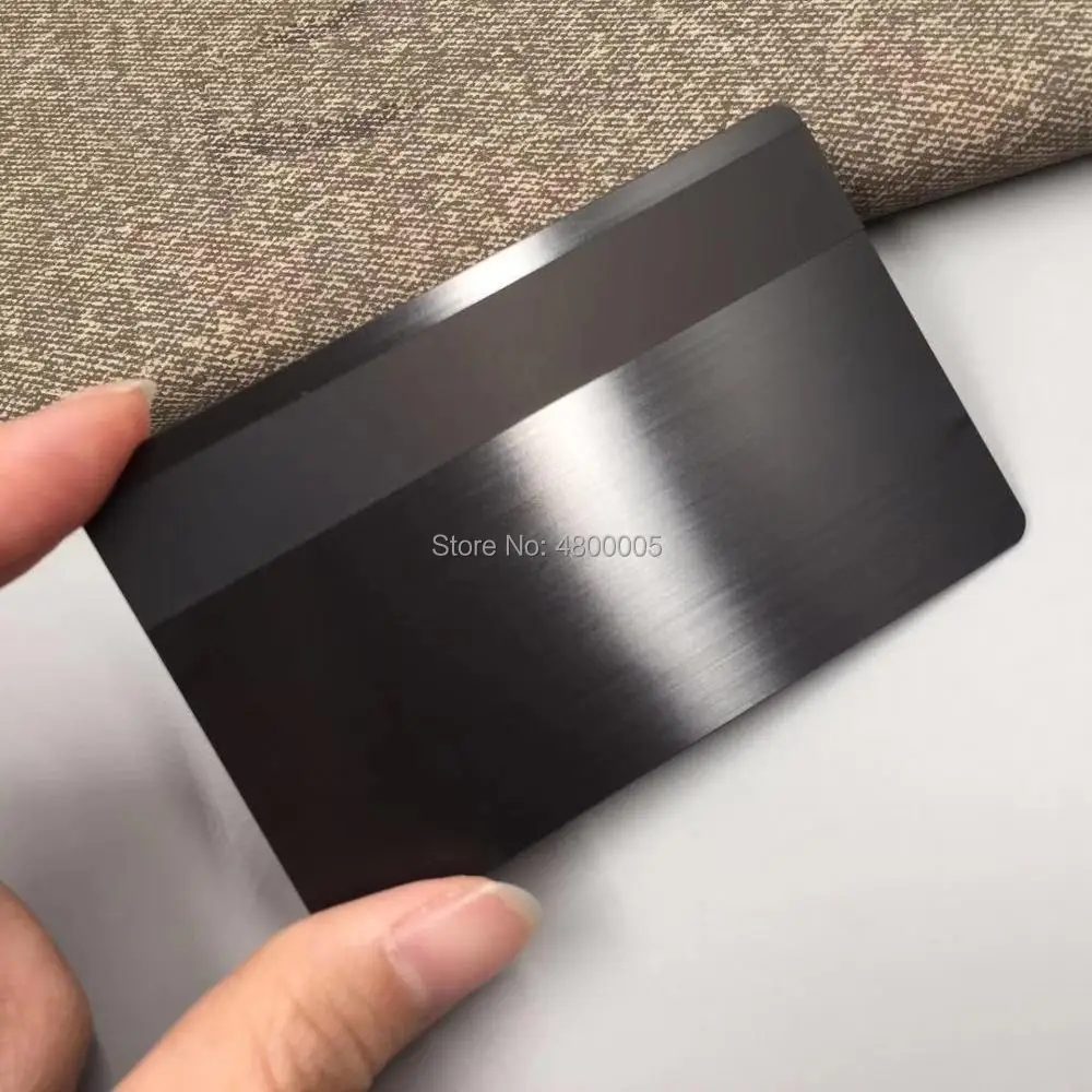 Бесконтактный смарт контакт Rfid черный стальной Металл Sle4442 чип карта|Визитки| |