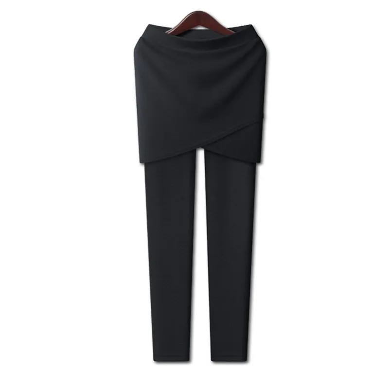 

New 2021 Autumn Winter Warm Pencil Pants Plus Size XL-5XL Casual Women Thicken Cotton Skirt Pants High Elastic Comfort Insole